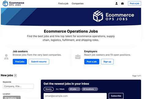 Ecommerce Operations Manager: Job D.